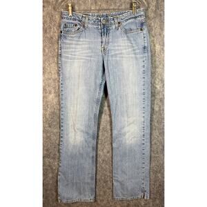 Lucky Brand Dungaree American Made Size 4/27 Mid Rise Light Wash Straight Jeans